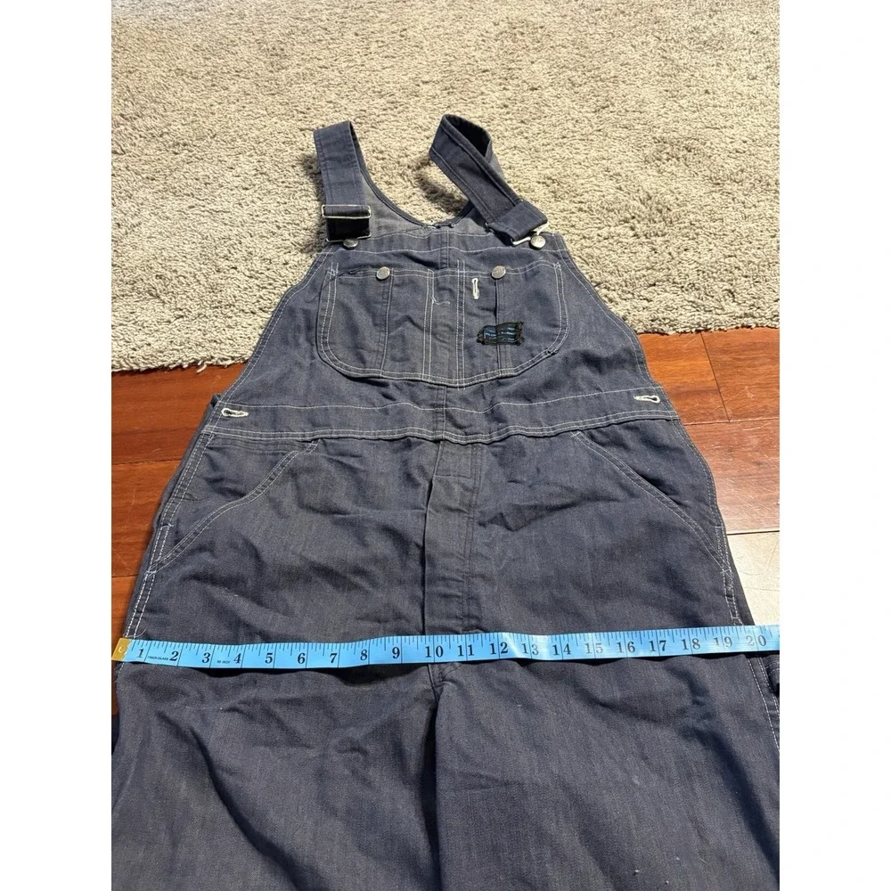 Vtg Sears Perma Prest Tri-Bend Carpenter Bib Overalls 36x30 Farmer Pants Union